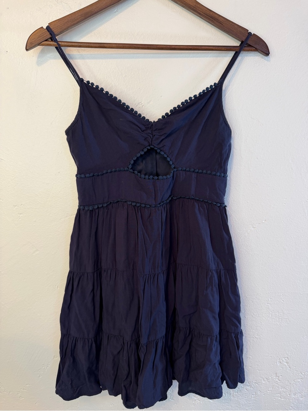 Altar'd State Navy Spaghetti Strap Sundress with Keyhole sz Small